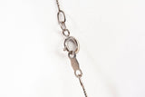 Ladies 14k White Gold Open Heart Diamond Necklace