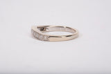 Ladie's 14k White Gold Curve Diamond Wedding Ring