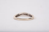 Ladie's 14k White Gold Curve Diamond Wedding Ring