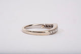 Ladie's 14k White Gold Curve Diamond Wedding Ring