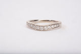 Ladie's 14k White Gold Curve Diamond Wedding Ring