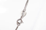 14k White Gold Blue Topaz with Diamond Accents Lariat Necklace