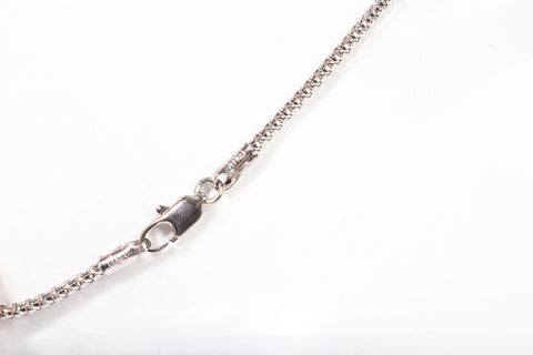 Ladies 14k White Gold Tahitian Black Pearl with Diamond Accent Pendant Necklace