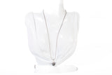Ladies 14k White Gold Tahitian Black Pearl with Diamond Accent Pendant Necklace