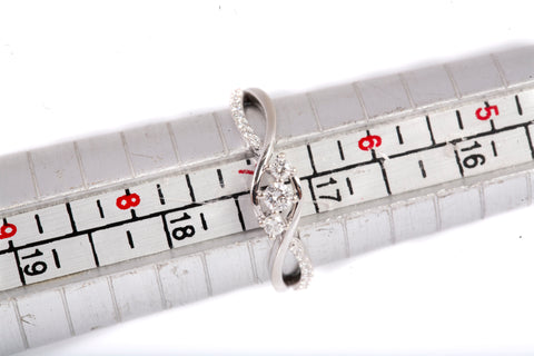 Ladies 14k White Gold .24TCW Diamond Fashion Ring Size 7