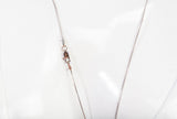Ladies 14k White Gold Sandal Pendant with Diamond Accents Necklace 16"