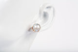 Ladies 14k Yellow Gold Tahitian Pearl Stud Earrings