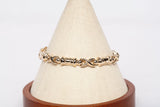 14k Yellow Gold Criss-Cross Heart Detail Bracelet