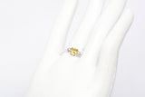 Ladies Dainty .925 Sterling Silver Yellow Citrine Ring Size 6