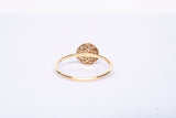 Ladies 10k Yellow Gold Dainty Yin Yang Ring Size 9.5