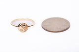 Ladies 10k Yellow Gold Dainty Yin Yang Ring Size 9.5