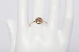 Ladies 10k Yellow Gold Dainty Yin Yang Ring Size 9.5