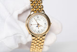 Authentic Movado Vintage Ladies Moon Phase Quartz Gold Tone Day Date Watch