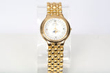 Authentic Movado Vintage Ladies Moon Phase Quartz Gold Tone Day Date Watch