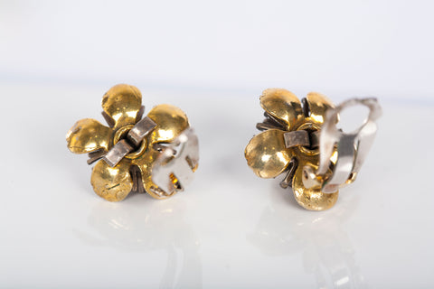 Ladies Vintage .800 Silver Flower Shaped Pearl Clip on Earrings – Posh Pawn