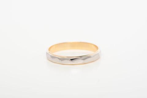 Unisex Rigged 18K Yellow Gold with Platinum .950 Wedding Ring