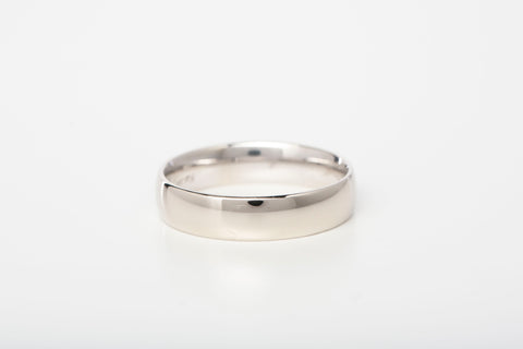 Gentlemen's 14KT White Gold Wide Wedding Ring